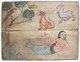 Burma / Myanmar: Painting of a mermaid and other creatures, some mythical. 18th century